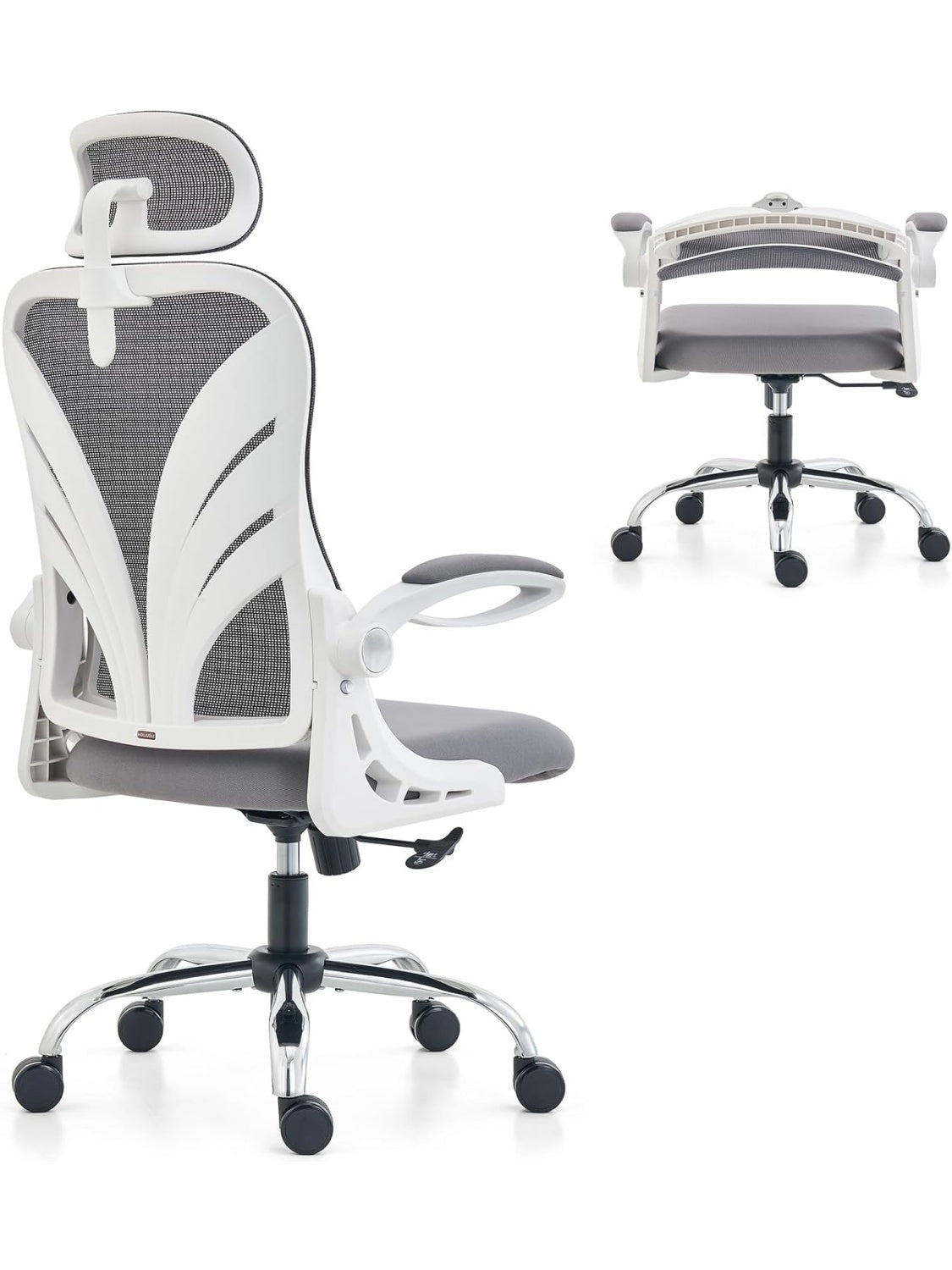 Silla ergonomica de oficina con respaldo plegable reposacabezas ajustable soporte lumbar y ruedas