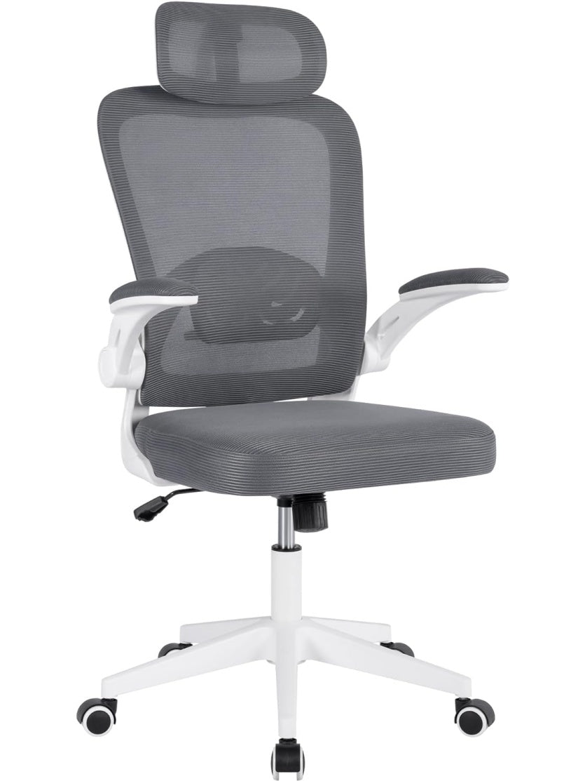Silla ejecutiva ergonomica de oficina con respaldo transpirable reposacabezas ajustable y soporte lumbar