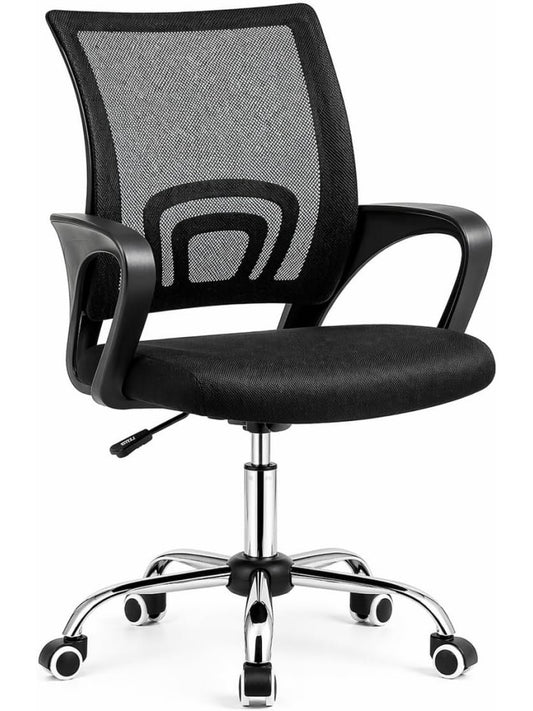 Silla ergonomica de oficina con ruedas respaldo transpirable y diseno comodo para largas jornadas