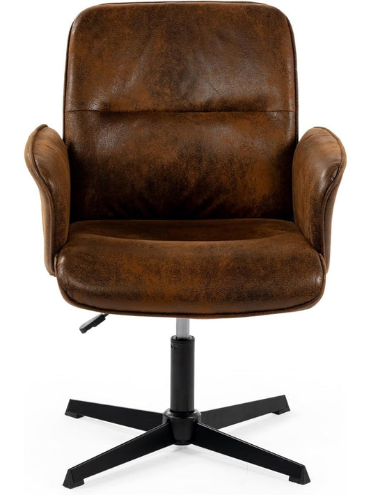 Sillon giratorio de escritorio con altura ajustable reposabrazos y tapizado suave para estudio u oficina